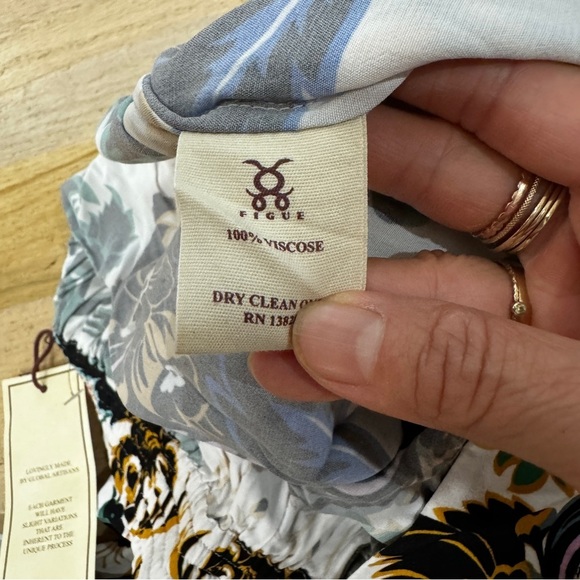 Figue Charlene White Multi Print Pant NEW - Picture 10 of 11